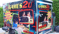 Custom trailer vinyl graphics wraps for Games 2 U in Jupiter